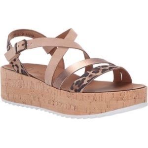 Paul Green Anastasia Leopard Camel Relax Sandals size 5.5